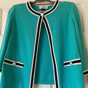 St. John Collection Teal Cardigan - Size 4